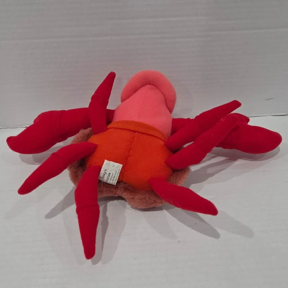 Disney The Little Mermaid Sebastian Crab Plush Vintage Red Stuffed Animal Toy